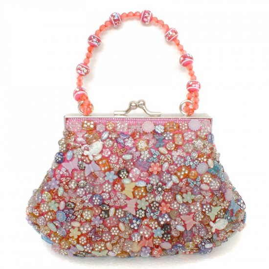 Pink Beaded Evening Bag