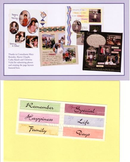 Creative Memories "Thanks To You" Titles Page Kit