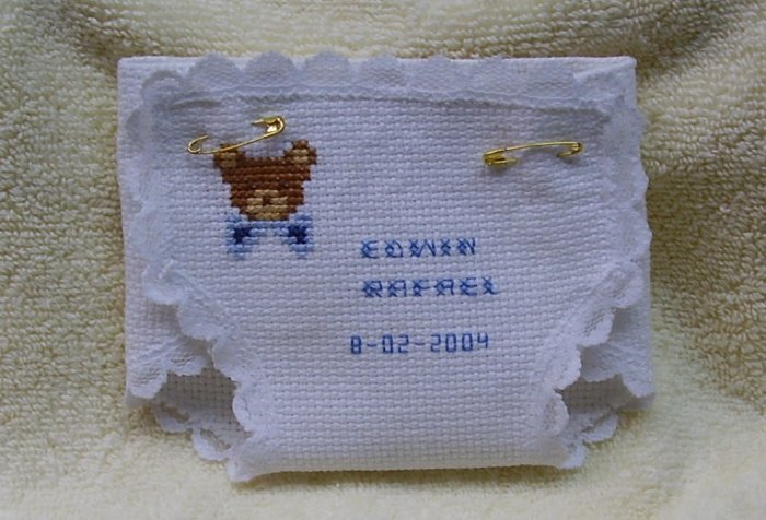 Cross Stitch Souvenirs for Baby Showers