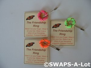 Mini Friendship Finger/Toe Ring SWAPS Kit for Girl Kids Scout makes 25