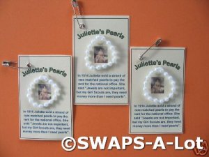 Mini Juliette's Pearls Juliette Low SWAPS Kit Girl Kids Scout makes 25