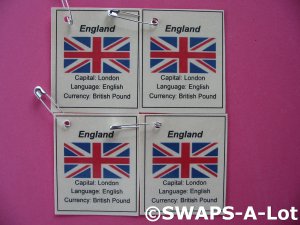 Mini United Kingdom: Flag, Capital SWAPS Kit for Girl Kids Scout makes 25