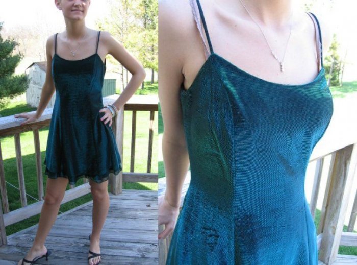 vintage mini metallic BABYDOLL PuNK new wave dress XS S