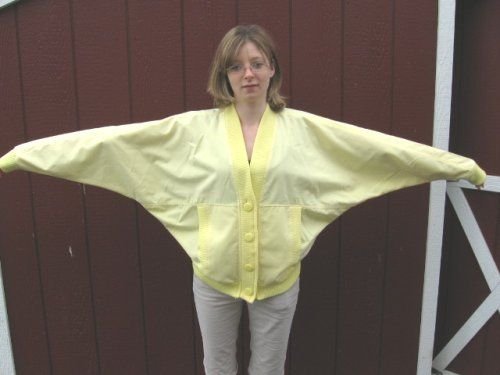 ~VtG 1980s PuNK EmO New Wave YELLOW BATWING Jacket SML
