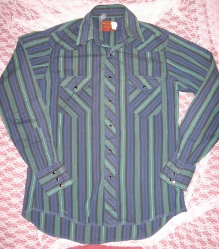 Vintage PEARL SNAP SHIRT Retro Rockabilly western M