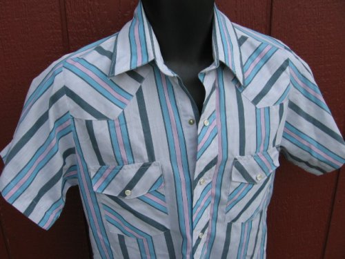 SHEPLERS Cowboy WESTERN PEARL SNAP SHIRT rockabilly S