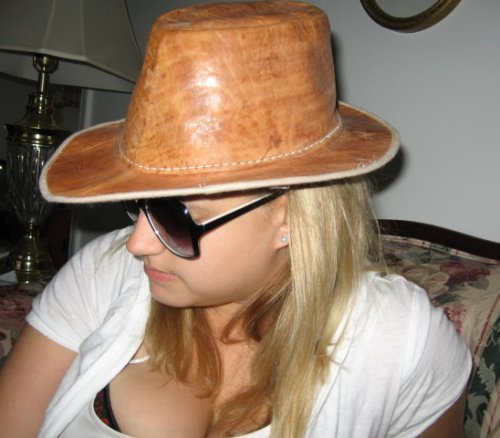 UNIQUE handmade indie LEATHER Indiana Jones Hat UNISEX