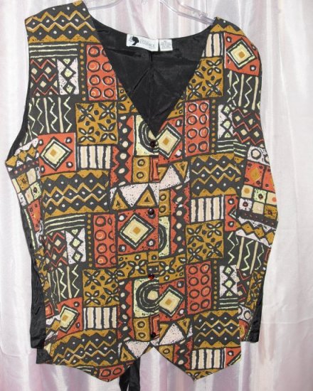 vintage ESSENCE ETHNIC VEST Boho sz XL