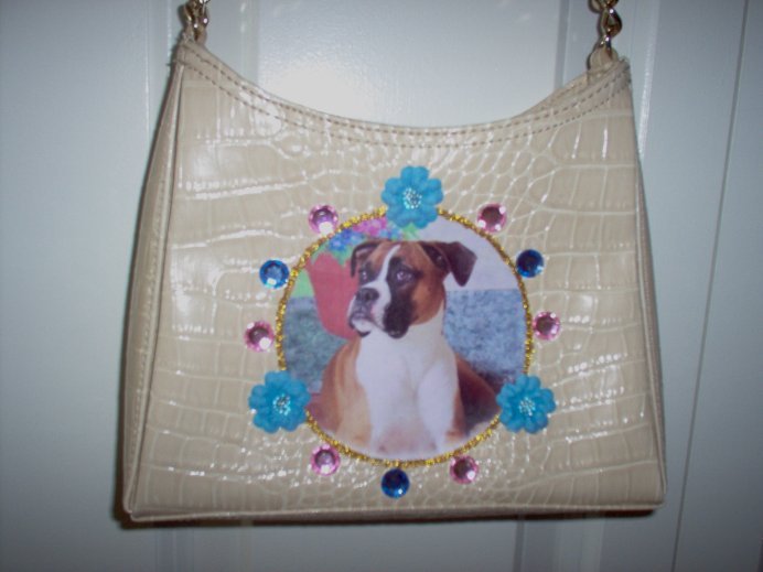 DIY Boxer Handbag Purse Clutch Pocketbook OOAK
