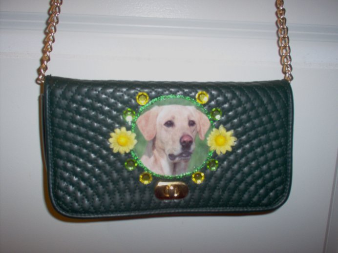 DIY Yellow Lab Handbag Purse Clutch Pocketbook OOAK