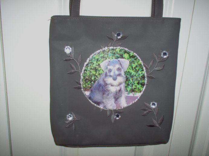 DIY Miniature Schnauzer Handbag Purse Clutch OOAK