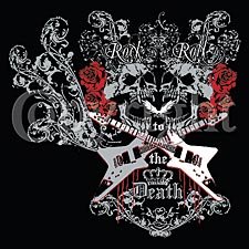 Rock N Roll To The Death ~ Skulls - Large