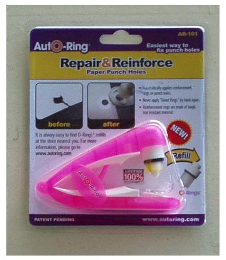 School Supplies Binder Hole Reinforcer AutO-Ring Pink