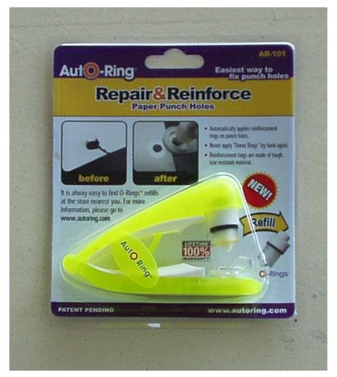 School Supplies Binder Hole Reinforcer AutO-Ring Yellow