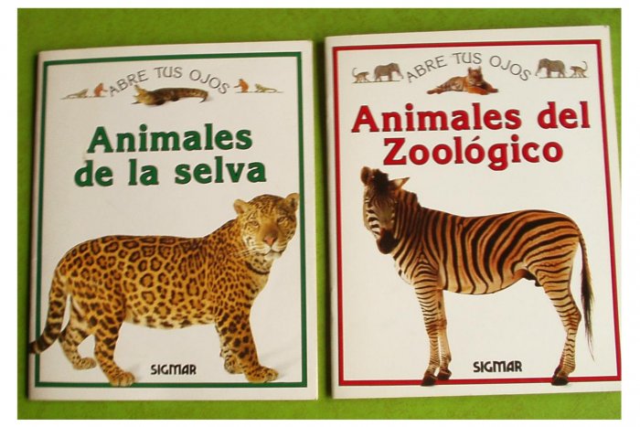 2 Abre Tus Ojos Books Animales Selva & Zoo Español pb