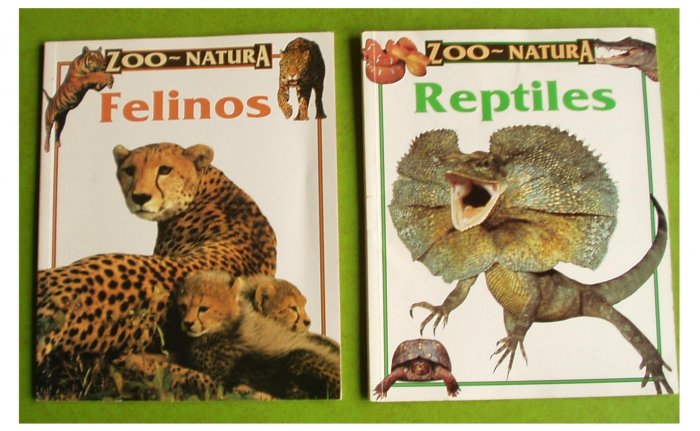 2 ZOO-NATURA Books Felinos Reptiles pb Español