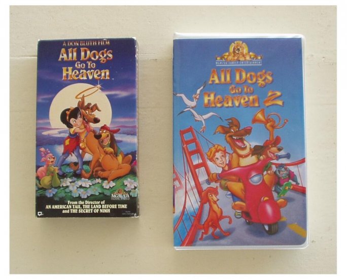 All Dogs Go to Heaven i & ii ~ 2 VHS Movies