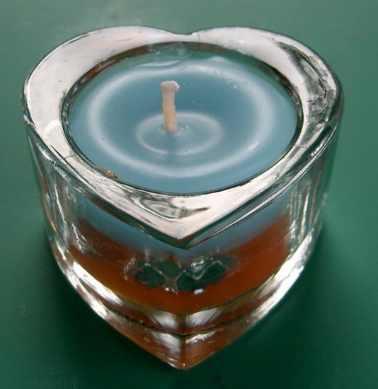 Aroma Candle in Heart Glass