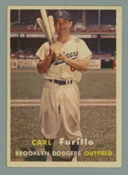 1957 Topps # 45 CARL FURILLO Brooklyn Dodgers EX