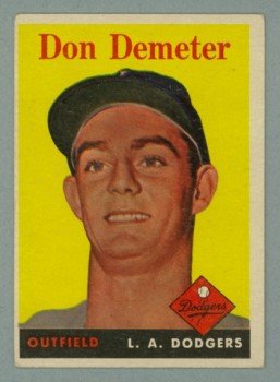 1958 Topps # 244 DON DEMETER Dodgers VG