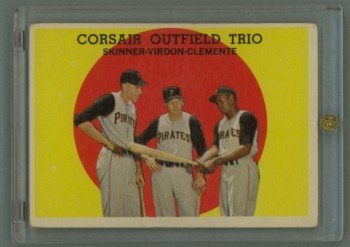 1959 Topps Corsair Outfield Trio # 543 CLEMENTE HOF EX