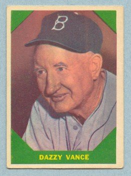 1960 Fleer # 51 Dazzy Vance HOF Brooklyn Dodgers