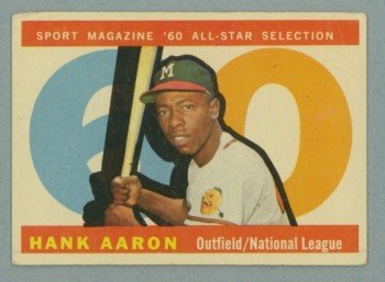 1960 Topps AS # 566 Hank Aaron Braves Brewers HOF VG+