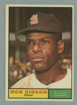 Vintage 1961 Topps # 211 Bob Gibson Cardinals HOF