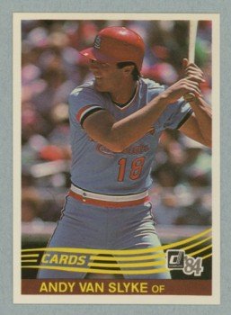 1984 Donruss # 83 Andy Van Slyke RC Cardinals Rookie