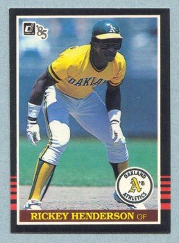 1985 Donruss # 176 Rickey Henderson Oakland A's