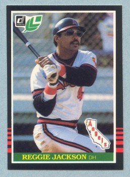 1985 Leaf # 170 Reggie Jackson HOF Angels