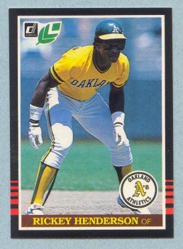 1985 Leaf # 208 Rickey Henderson Oakland A's