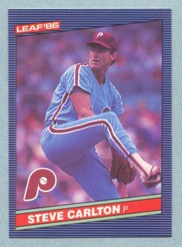 1986 Leaf # 117 Steve Carlton HOF Phillies