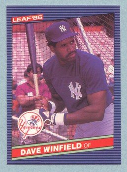 1986 Leaf # 125 Dave Winfield HOF Yankees