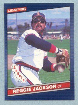 1986 Leaf # 173 Reggie Jackson HOF Angels