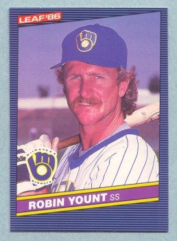 1986 Leaf # 31 Robin Yount HOF Brewers