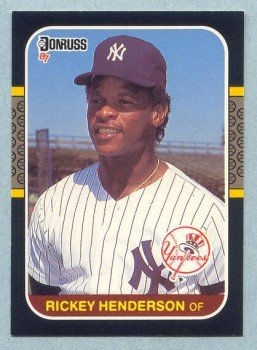 1987 Donruss # 228 Rickey Henderson Yankees