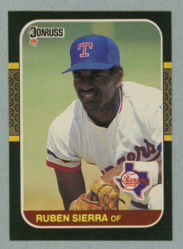 1987 Donruss # 346 Ruben Sierra RC Rangers Rookie