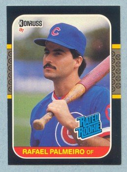 1987 Donruss # 43 Rafael Palmeiro RC Cubs Rookie