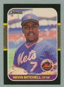1987 Donruss # 599 Kevin Mitchell RC Mets Rookie