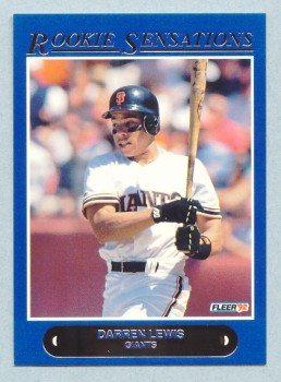 1992 Fleer Rookie Sensations # 6 Darren Lewis SF Giants