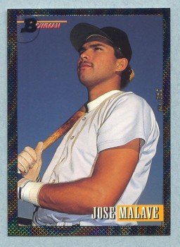 1993 Bowman # 696 Jose Malave Foil RC Red Sox