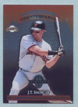 1997 Donruss Ltd Counterparts # 29 J T Snow -- Kevin Young SF Giants Pirates