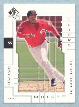 2000 SP Authentic Future Watch # 115 Travis Dawkins #d 0250 of 2500 Reds