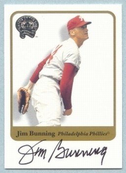 2001 Greats of the Game Autographs # 15 Jim Bunning HOF Phillies Auto