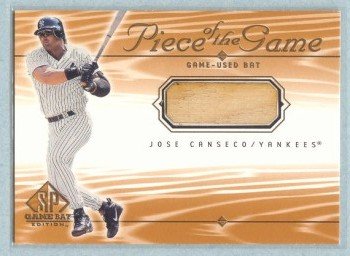 2001 SP Game Bat Edition Piece of the Game # JC Jose Canseco GU Bat SP