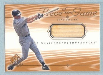 2001 SP Game Bat Edition Piece of the Game # MW Matt Williams GU Bat SP