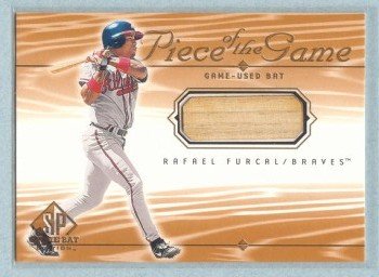 2001 SP Game Bat Edition Piece of the Game # RF Rafael Furcal GU Bat SP