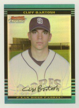2002 Bowman Chrome Refractors # 343 CLIFF BARTOSH RC #d 111 of 500 Rookie Cubs