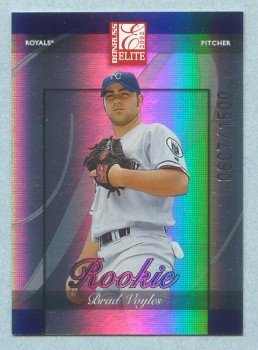 2002 Donruss Elite Rookie # 187 Brad Voyles RC #d 0607 of 1500 Rookie Royals